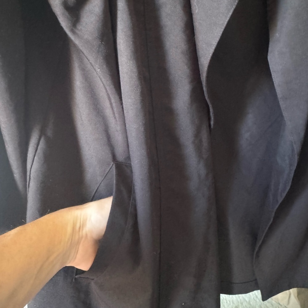 Women's Black Open Front Jacket - Picture 7 of 7
